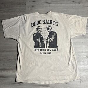 Boondock Saints BDOC Saints Operation New Dawn Iraq T-Shirt 2XL Hanes Beefy T